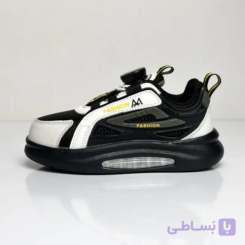 کتانی پسرانه اسپرت مشکی سفید برند Fashion — تصویر 1
