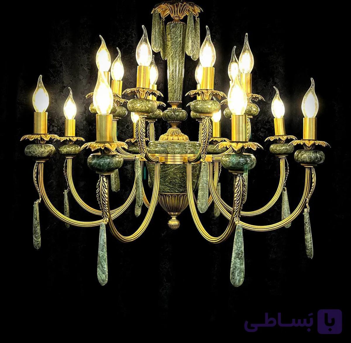 لوستر دوشعله کبریتی — تصویر 1