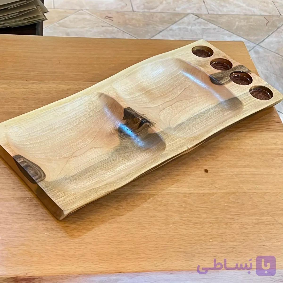 اردو خوری دو خانه چوب گردو جای شات رزین، کد ۱۳۰۰۰۴۵ — تصویر 1