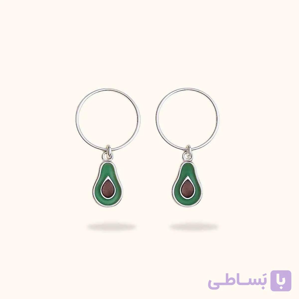 گوشواره نقره آواکادو — تصویر 1
