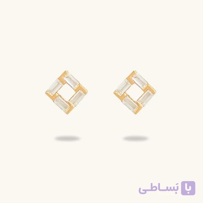 گوشواره طلا میخی باگت نینا — تصویر 1