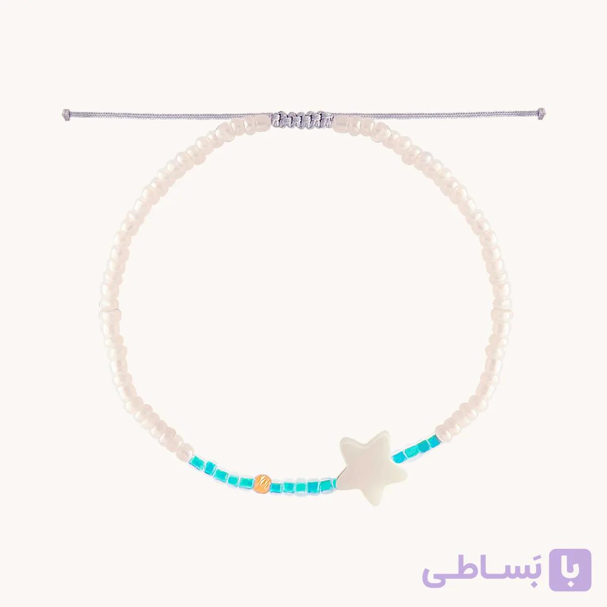 دستبند طلا مروارید ستاره و گویی — تصویر 1