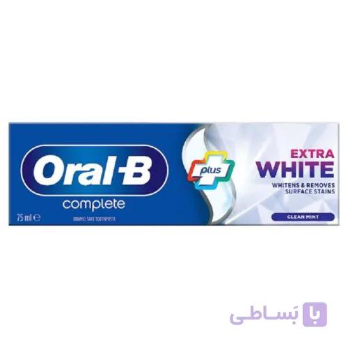 خمیر دندان اورال بی کامپلت مدل plus extra white new حجم 75 میلی لیتر