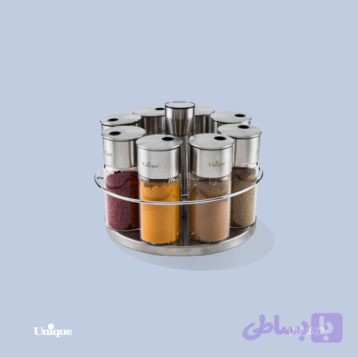 ست ادویه 8تایی شیشه گرد-گردان UN-1622