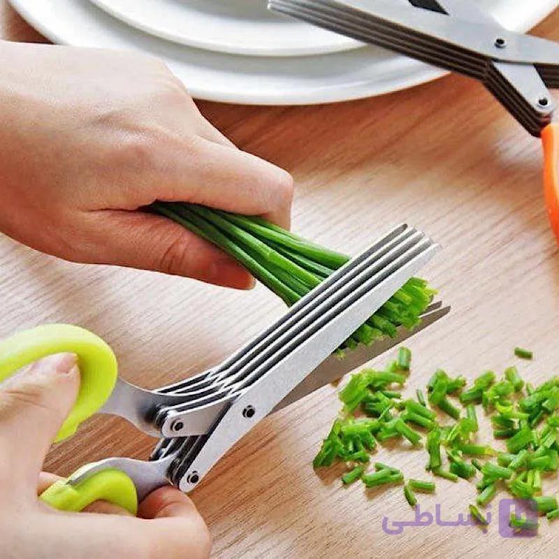 قیچی چند تیغه برش سبزیجات | خردکن چند لایه مخصوص آشپزخانه — تصویر 1