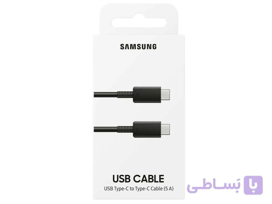 کابل شارژ دو سر تایپ سی سامسونگ مس اورجینال مدل SAMSUNG EP-DN975 45W مشکی طول 1 متر