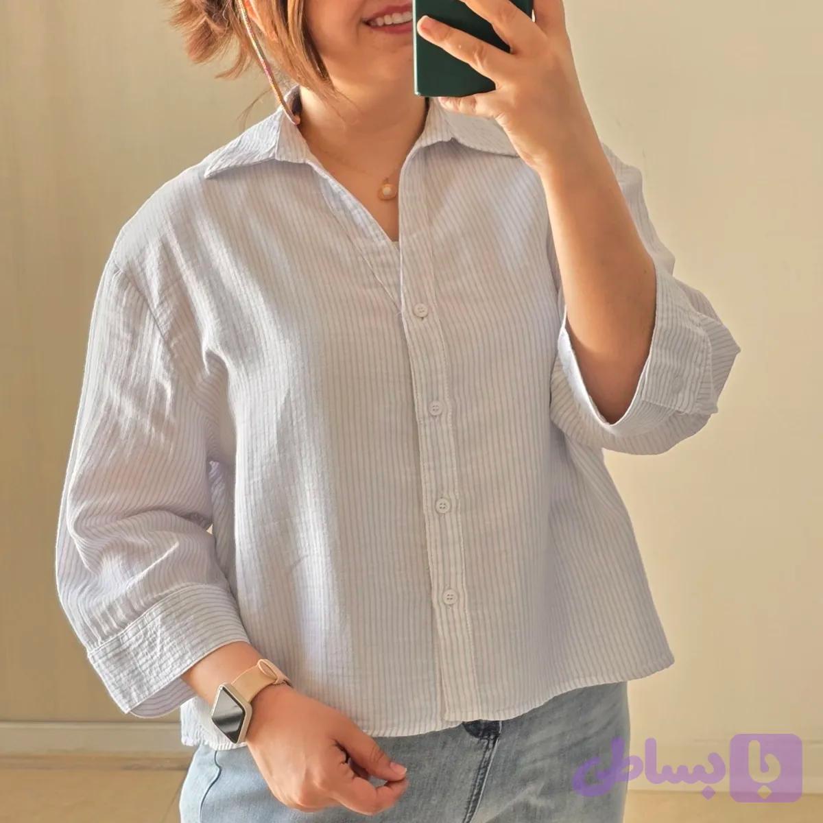 شومیز راه‌راه رویا کد ۹۷۴