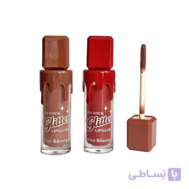 رژلب مایع شاین دار و گلیتری جذاب کیس بیوتی kiss beauty با فینیش مات — تصویر 1