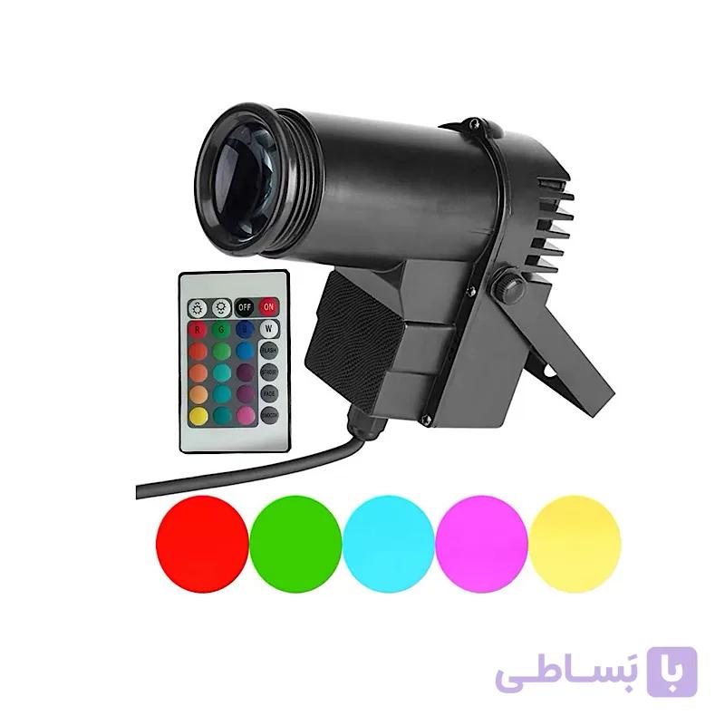 چراغ پین اسپات LED ۱۰ وات RGB مدل Pin Spot Light (پروژکتور موضعی آینه گردان با ریموت) — تصویر 1