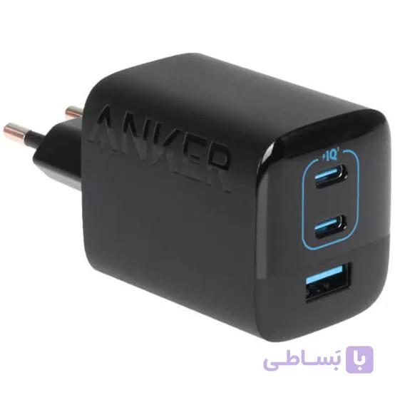 شارژر دیواری انکر مدل A2674 ظرفیت ۶۷ وات با ۳ پورت USB Type-C