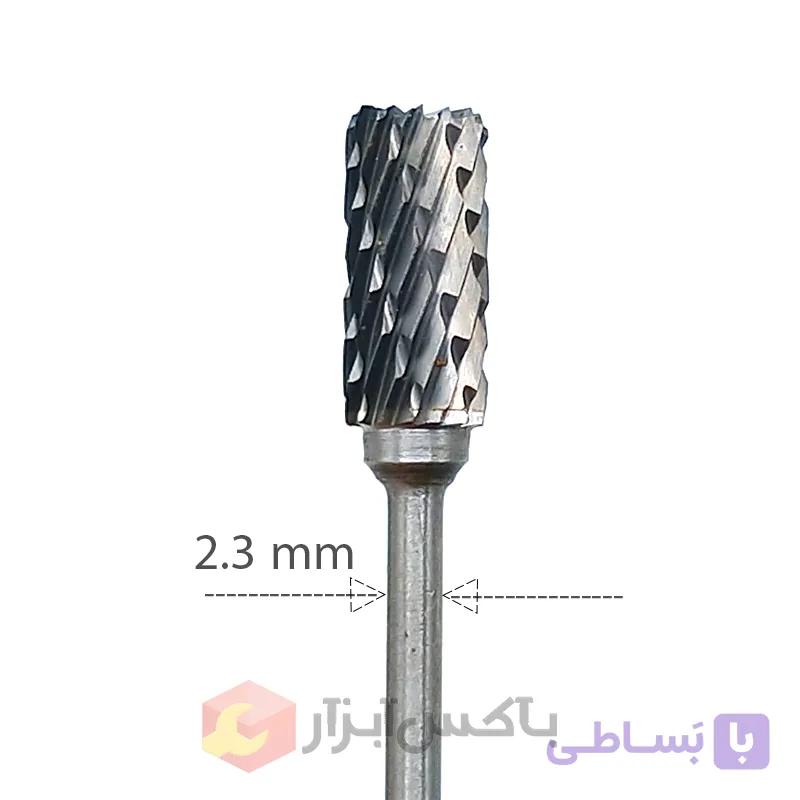 فرز فرم الماس دو شیار استوانه ای سرتخت 6 میلیمتر ساق 2 (A) — تصویر 1
