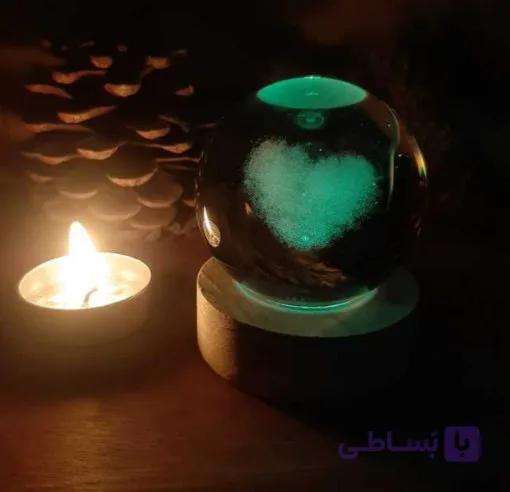 چراغ خواب گوی طرح قلب مولتی قطر ۶