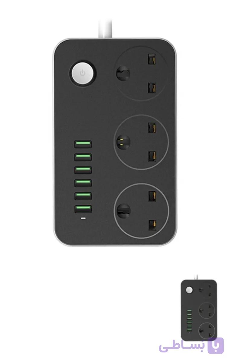 چندراهی برق هوشمند با ۵ پورت USB