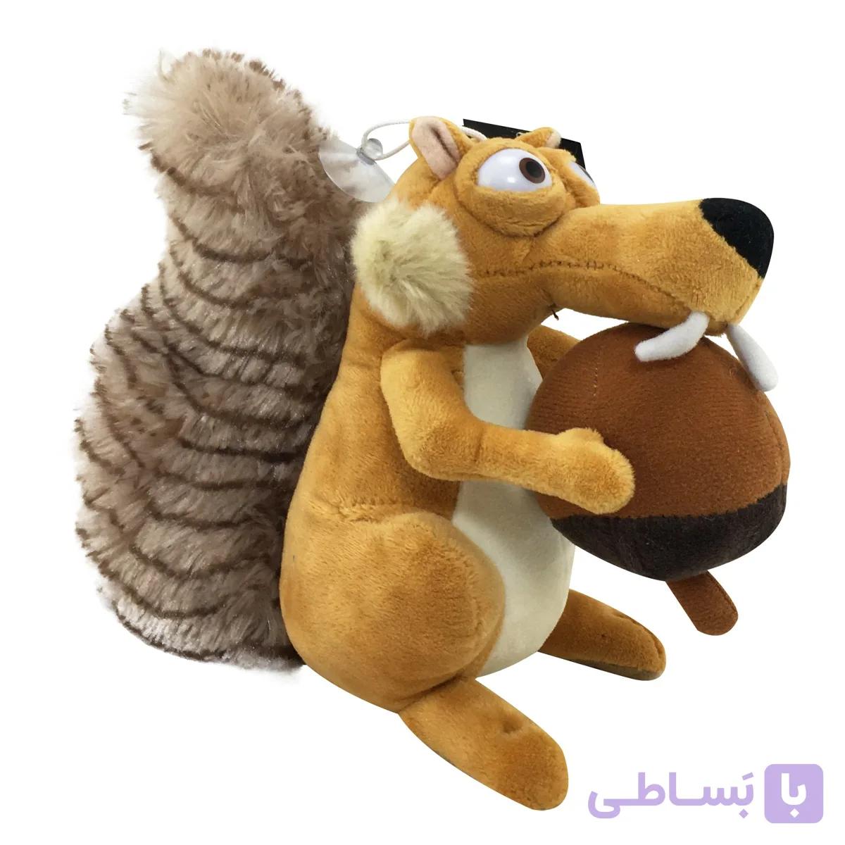 عروسک مدل سنجاب عصر یخبندان رنگ قهوه‌ای روشن براق 21 سانت