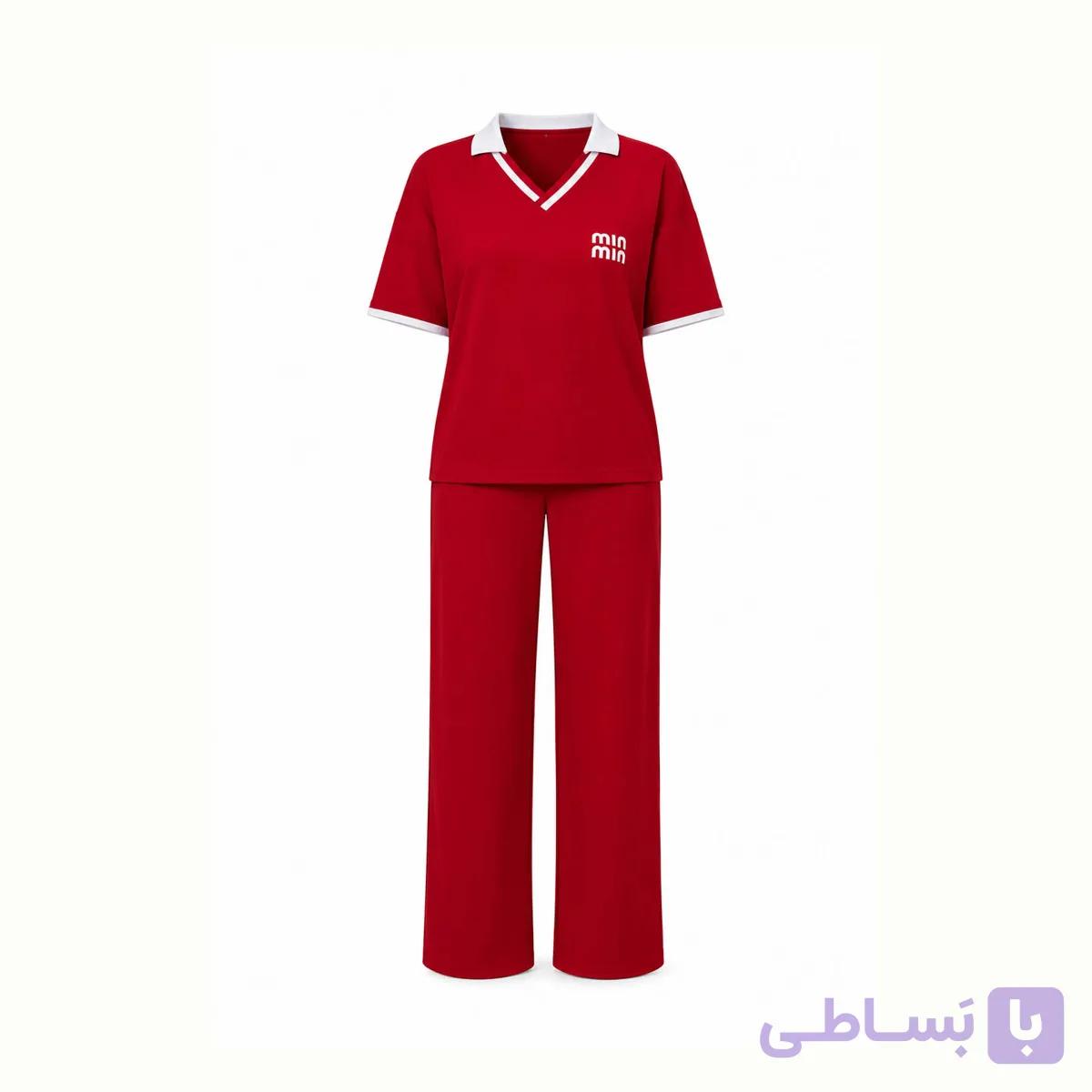 ست تی شرت شلوار یقه هفت — تصویر 1