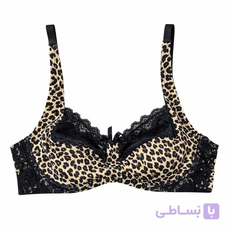 سوتین پلنگی فنردار نخ و دانتل ایزابلا Ezabella کد 515 — تصویر 1
