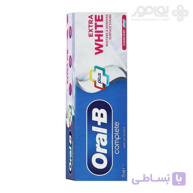 خمیر دندان اورال بی COMPLETE مدل EXTRA WHITE حجم 75 میل — تصویر 1