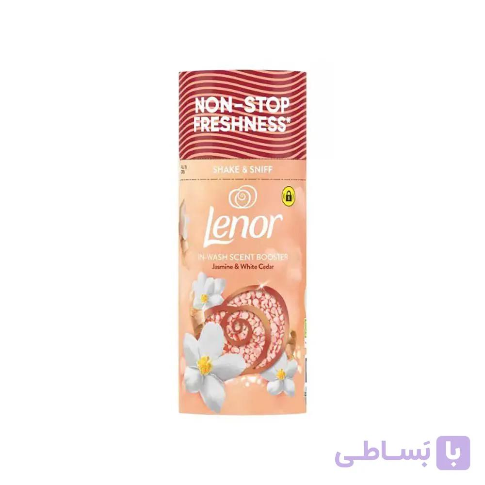 خوشبو کننده لباس لنور Lenor با رایحه یاس و سدر سفید وزن 155 گرم — تصویر 1