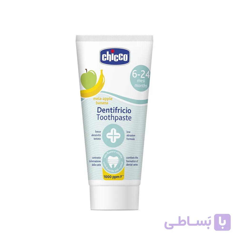 خمیر دندان کودک چیکو Chicco با طعم سیب و موز حجم 50 میل — تصویر 1