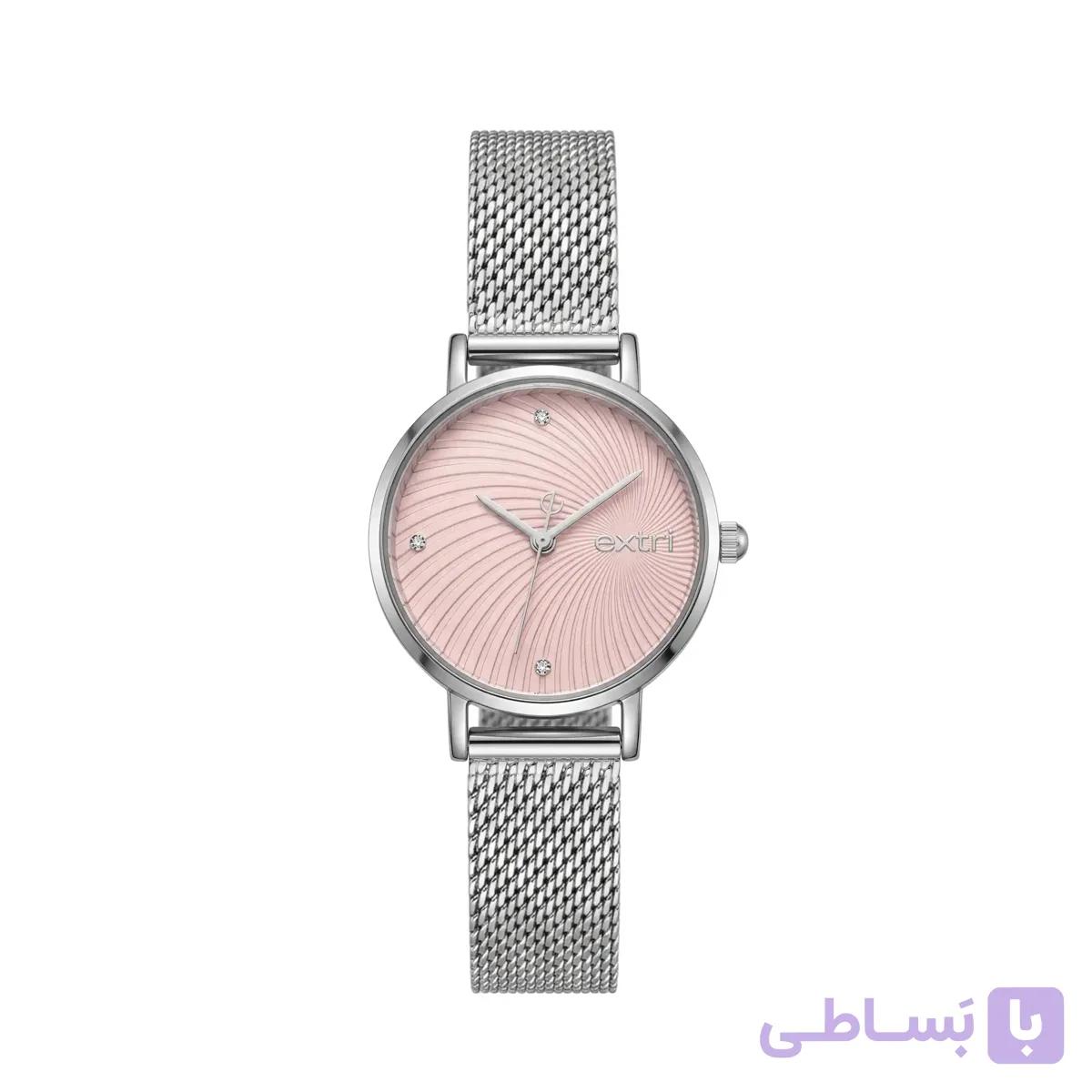 ساعت مچی عقربه‌ای ایکس‌تری EXTRI مدل دایره مینیمال بند حصیری کد 914 — تصویر 1