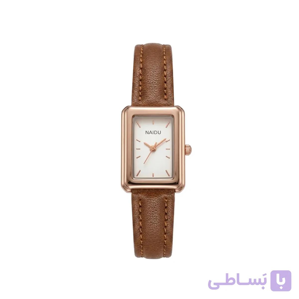 ساعت مچی عقربه ای زنانه نایدو مدل کلاسیک مستطیل چرم کد 903 — تصویر 1
