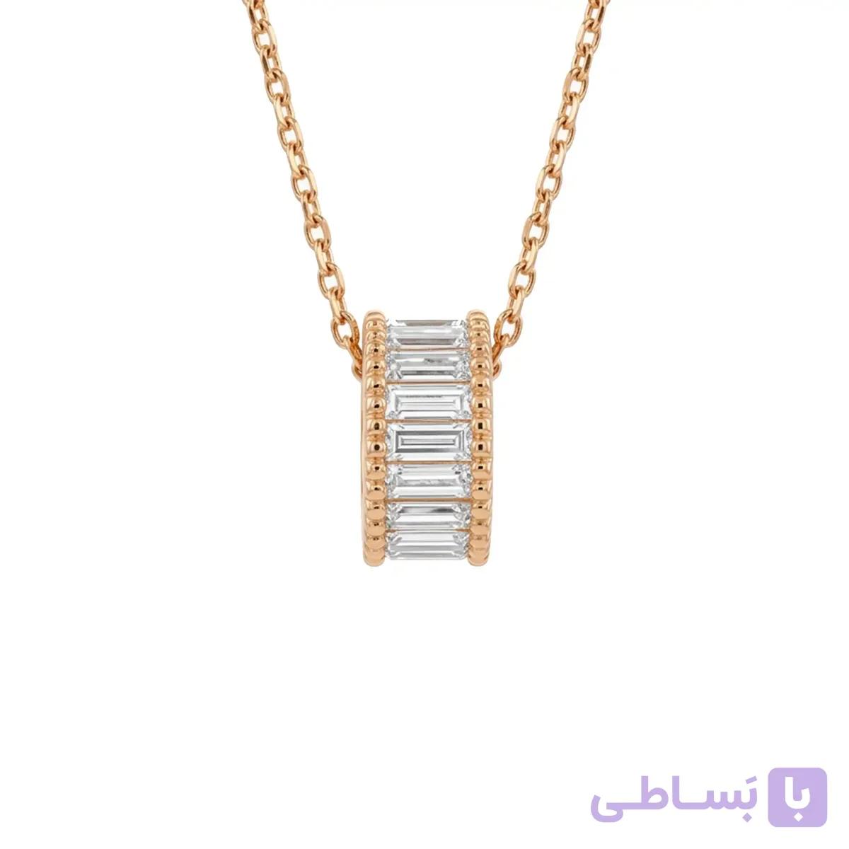 گردنبند زنانه ژوپینگ مدل مینیمال نگین کد 514 — تصویر 1