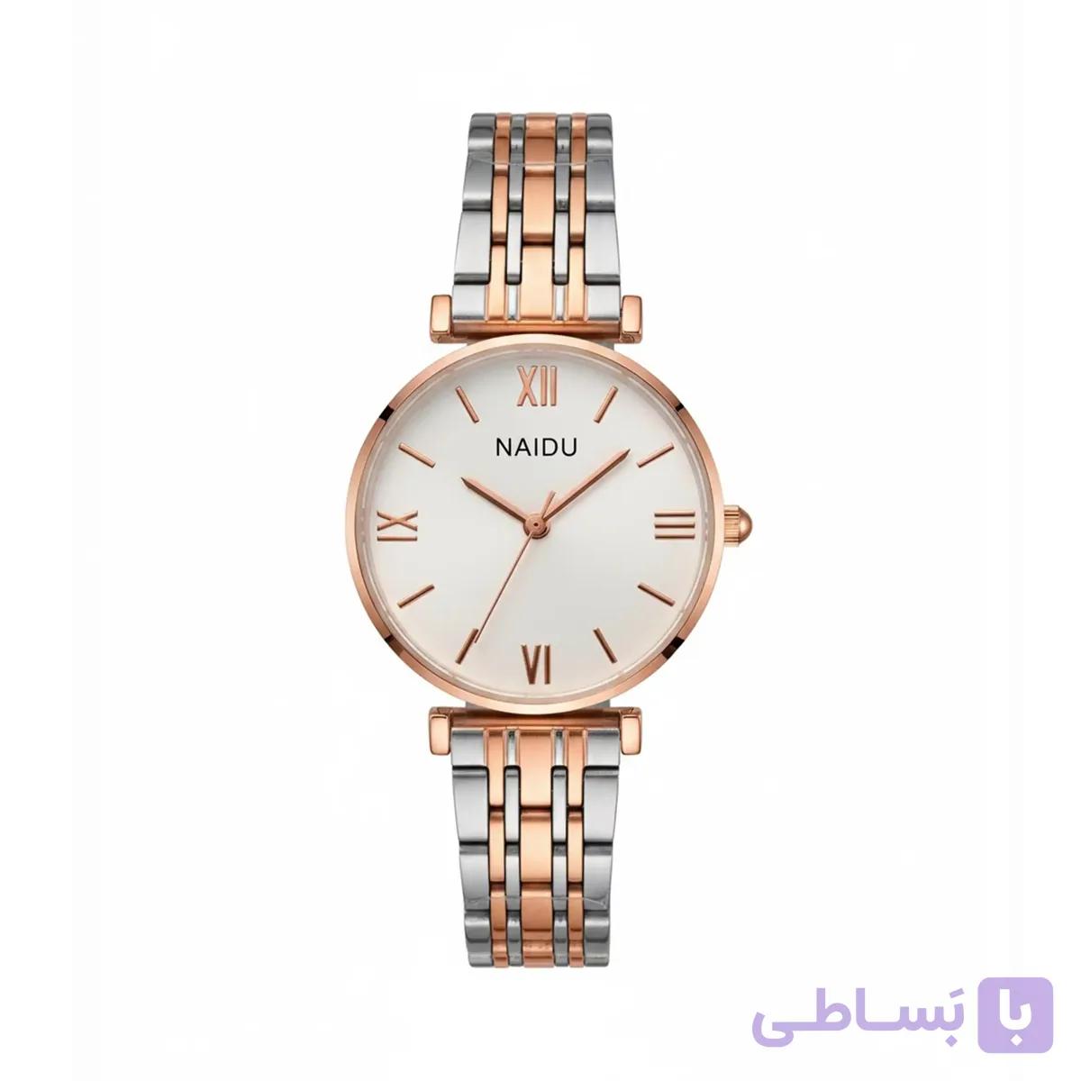 ساعت زنانه نایدو بند کرکره ای عدد رومی — تصویر 1
