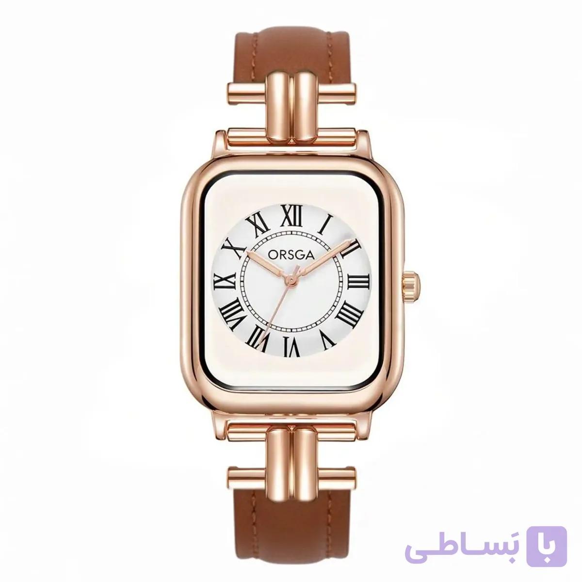 ساعت مچی زنانه عقربه ای چرم طبیعی اورسگا Orsga — تصویر 1