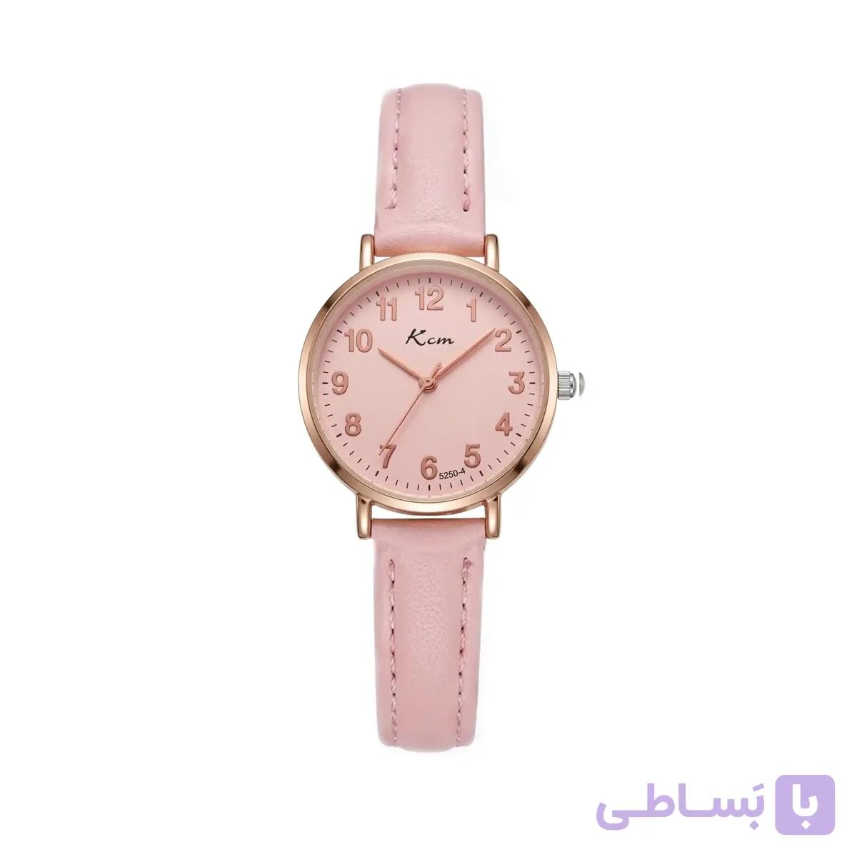 ساعت مچی عقربه ای زنانه کی سی ام KCM مدل مینیمال دخترانه چرم کد 905 — تصویر 1