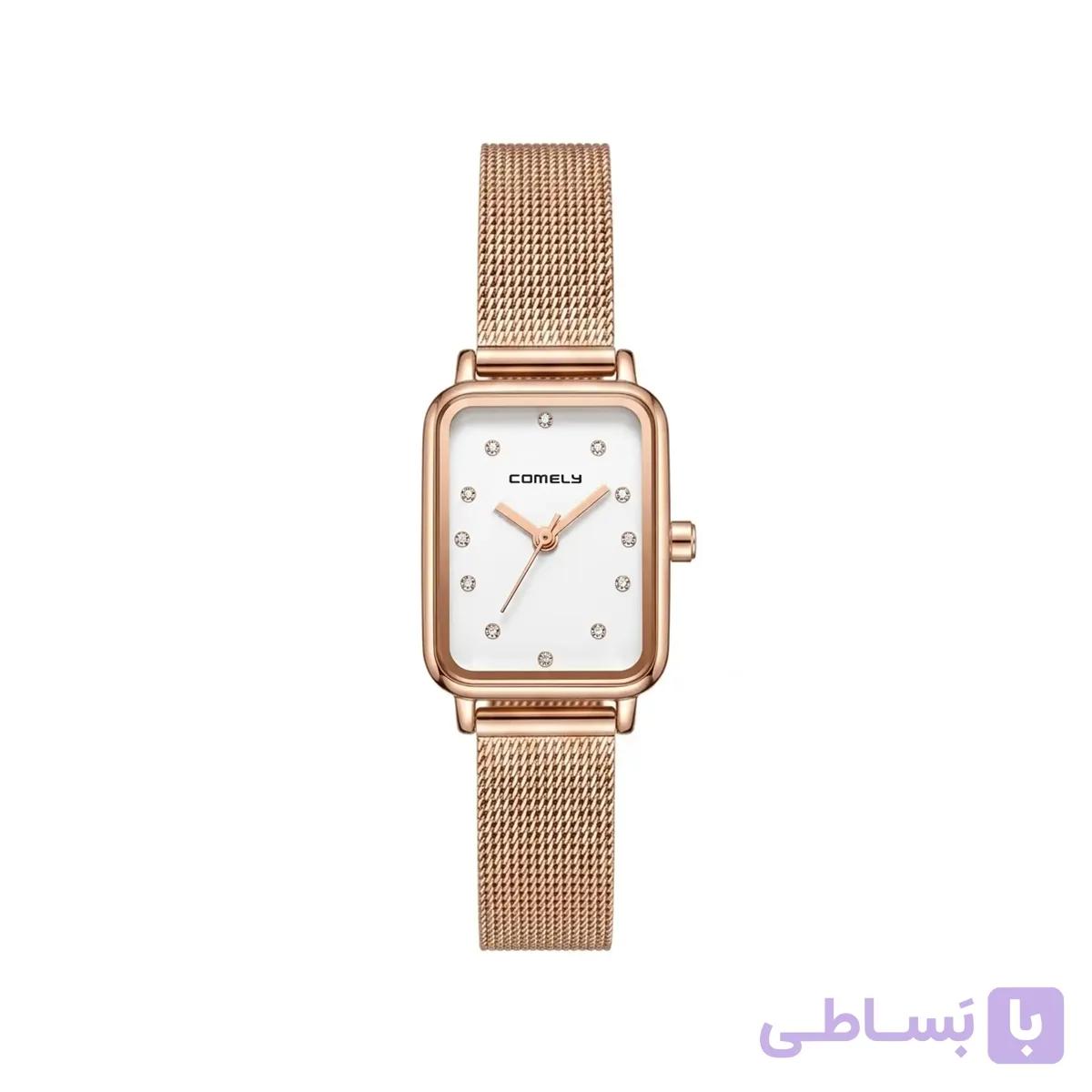 ساعت مچی زنانه بند حصیری رزگلد مینیمال کد 901 — تصویر 1