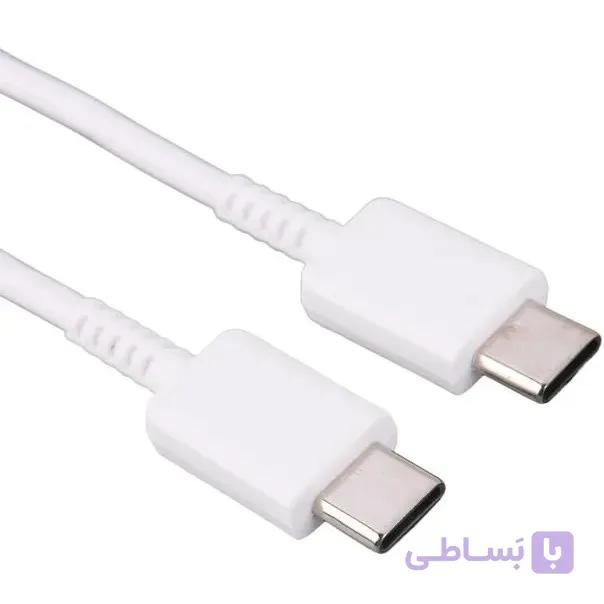 کابل شارژ USB-C به USB-C سفید یک متری | شارژ سریع و انتقال داده — تصویر 1