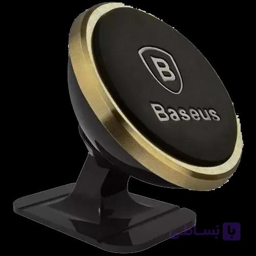 هولدر مغناطیسی موبایل خودرو بیسوس Baseus 360° مدل SUCX140015 طلایی — تصویر 1