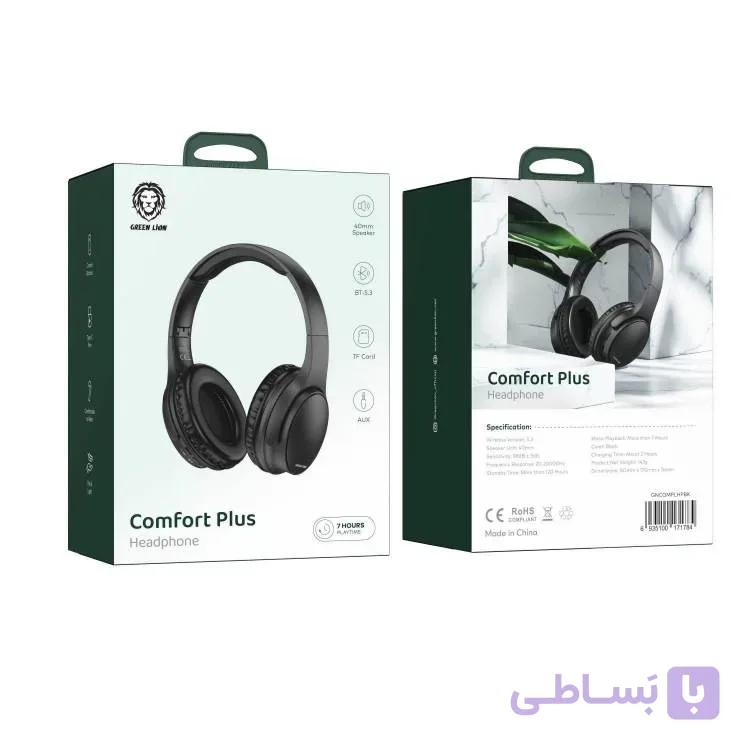 هدفون بی سیم گرین لاین مدل Comfort Plus مشکی | بلوتوث 5.3 — تصویر 1