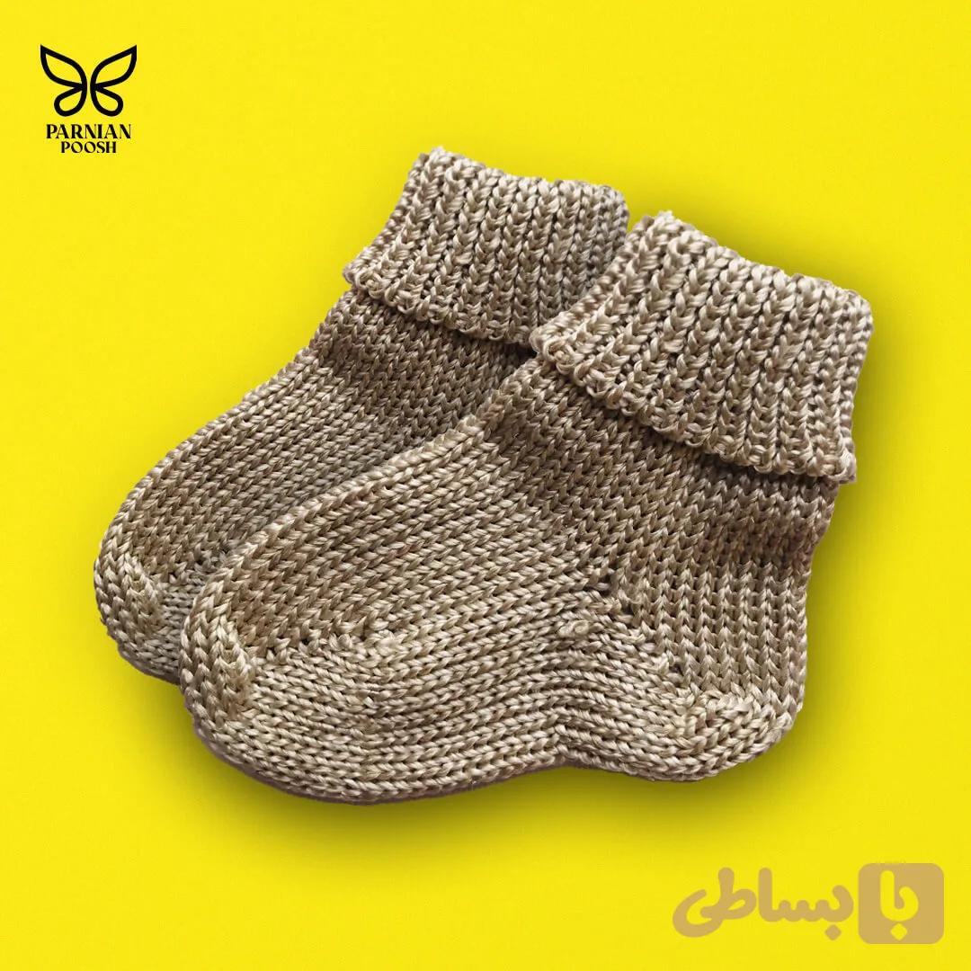 جوراب نوزاد ابریشمی — تصویر 1