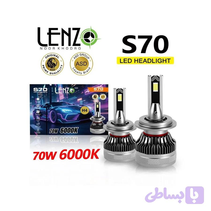 هدلایت لنزو 6000k. H4 s70 — تصویر 1