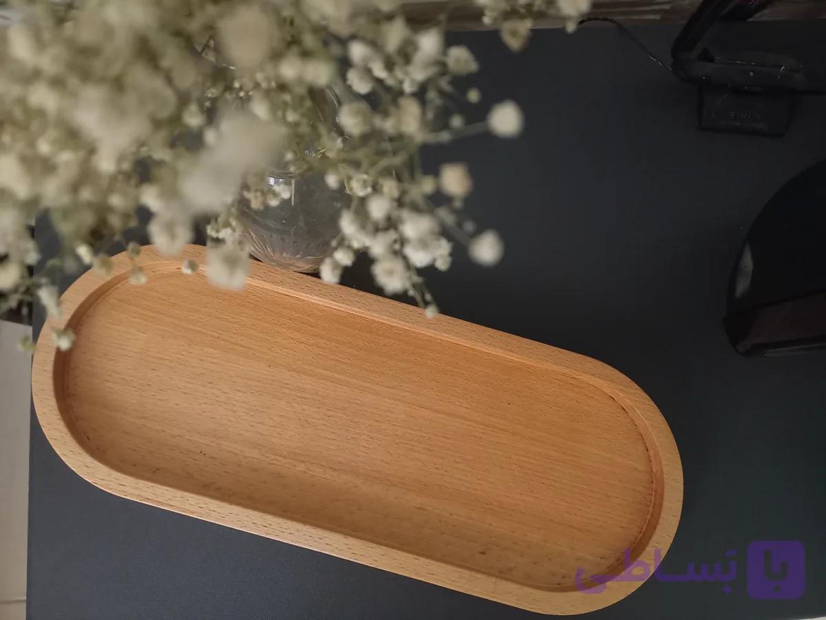 سینی سرو یا تخته سرو چوب راش(شیرینی خوری چوبی)کد hm 111
