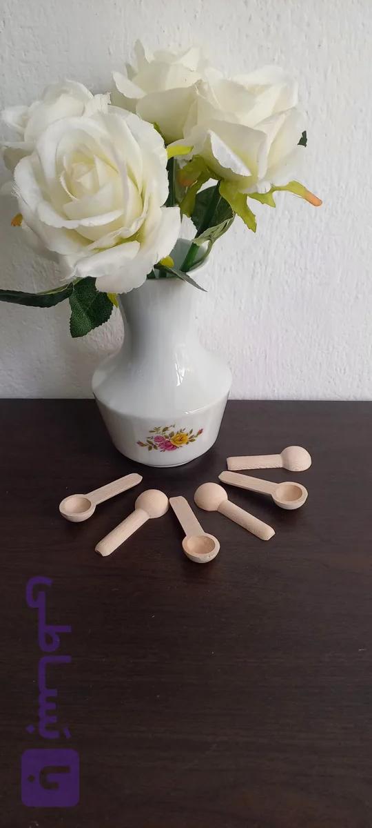 قاشق چوبی پیمانه ادویه آشپزخانه ۶تایی و تکی