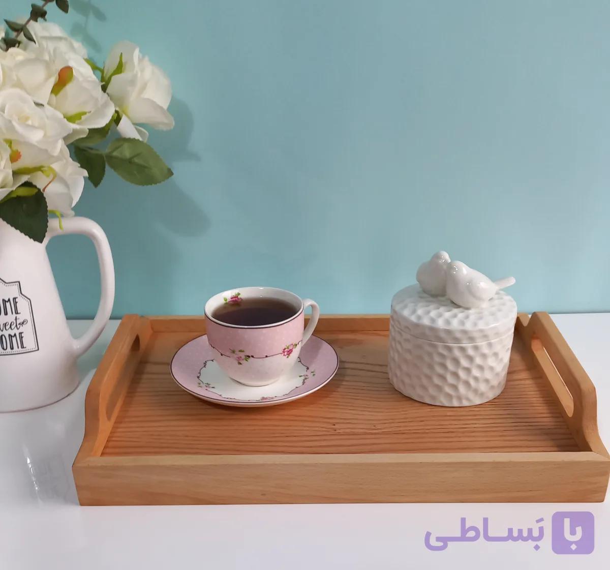 سینی پذیرایی دست دار چوب راش ترکیه