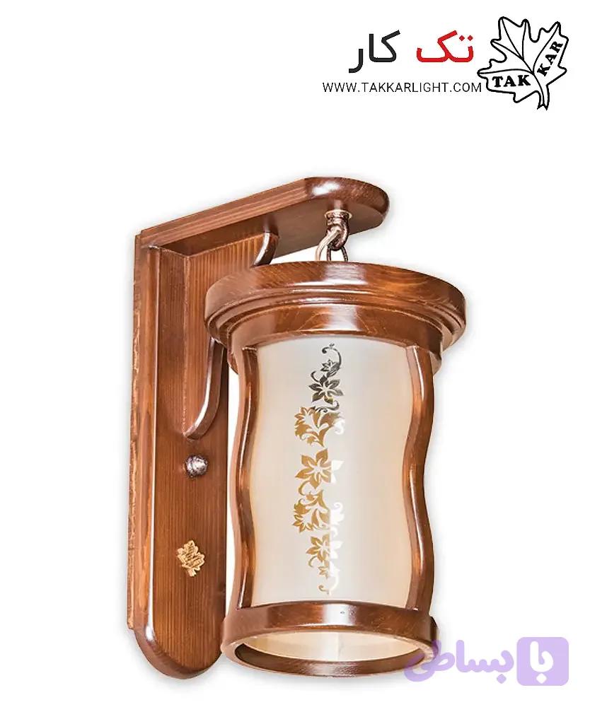 چراغ دیواری چوبی طرح تینا