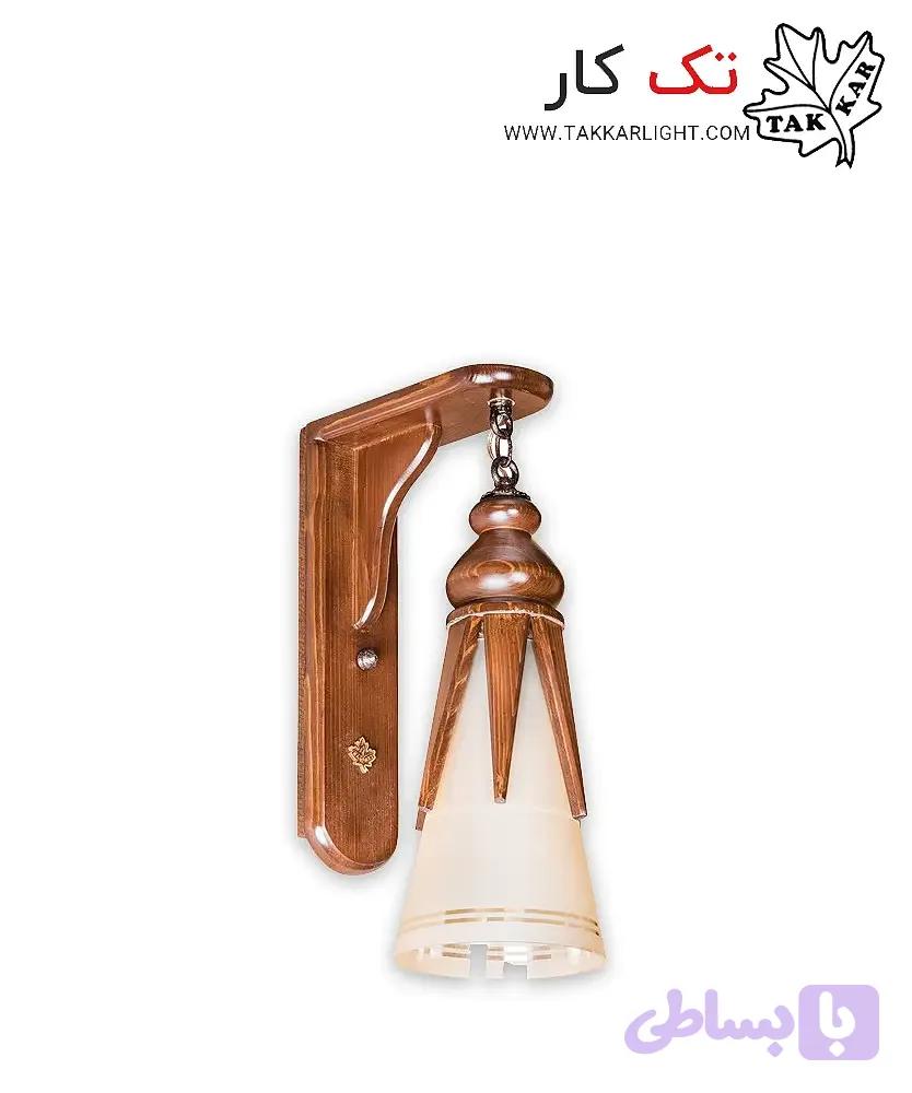 چراغ دیواری چوبی طرح یاس