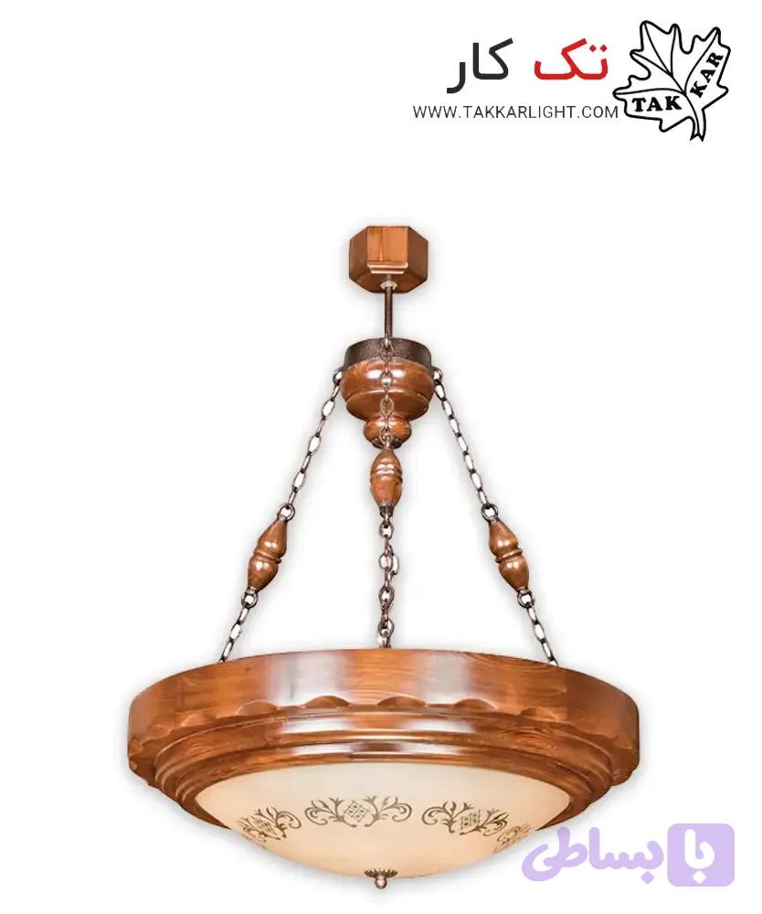 چراغ آویز چوبی طرح نگار(کوچک)