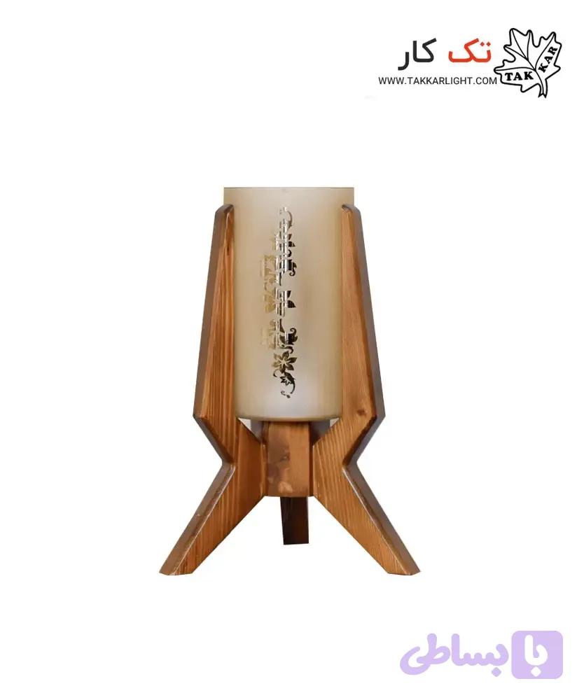 آباژور چوبی رومیزی سوین — تصویر 1