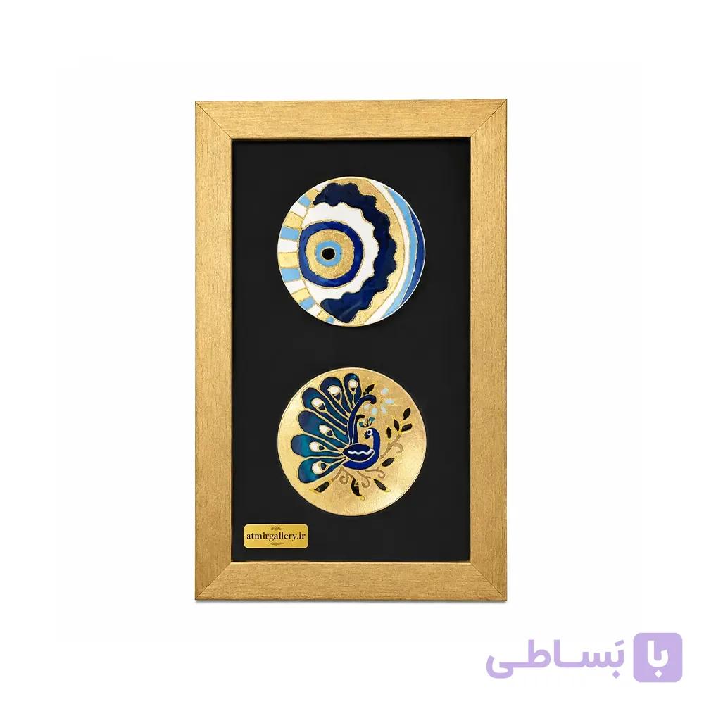 تابلو چشم نظر مدرن ورق طلا 28×28 سانتی کد 1166 — تصویر 1