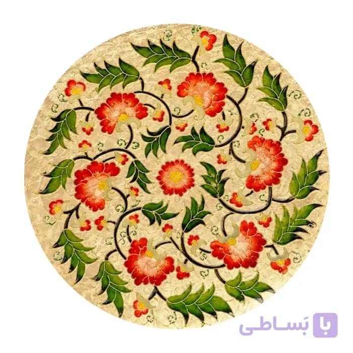 بشقاب دیوارکوب ورق طلا مدرن قطر 30 سانتی کد 945 — تصویر 1