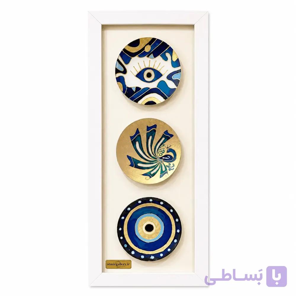 تابلو ورق طلا مدرن 24×57 سانتی کد 1154 — تصویر 1