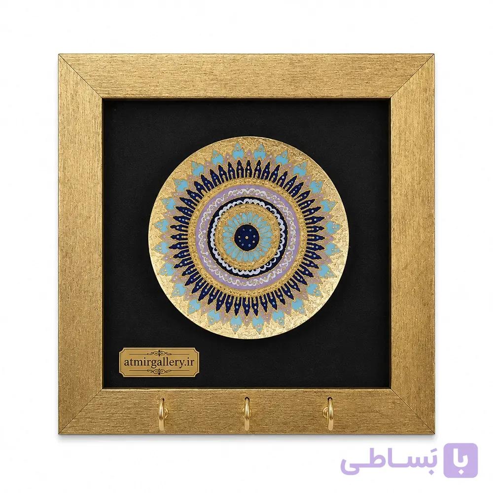 جاکلیدی دیواری مدرن ورق طلا 24×24 سانتی کد 1138 — تصویر 1