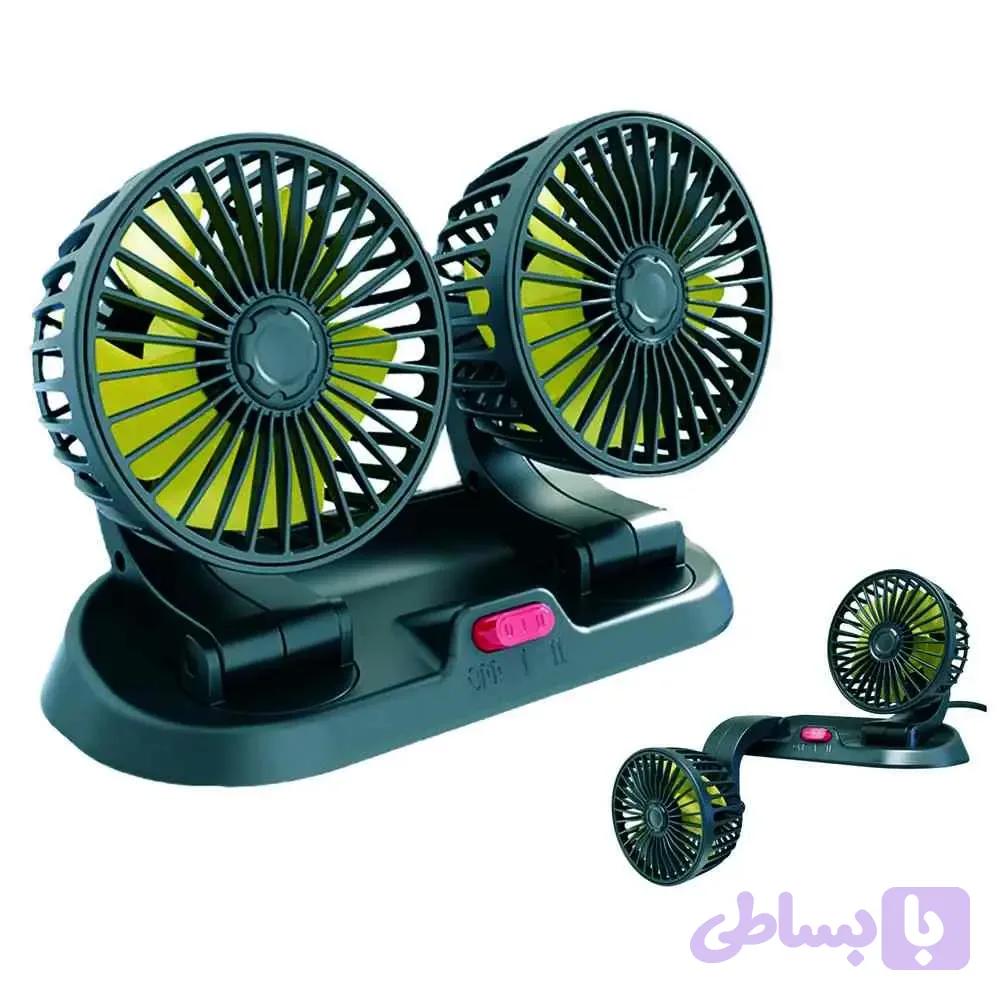 پنکه دوقلو فندکی خودرو مدل VEHICLE FAN Mars X-666 — تصویر 1