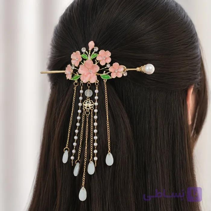 گیره ژاپنی شکوفه آویزدار — تصویر 1