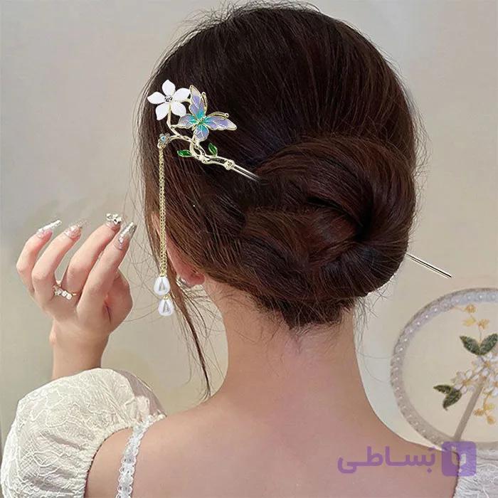 کانزاشی شکوفه سه برگ و پروانه آویزدار — تصویر 1