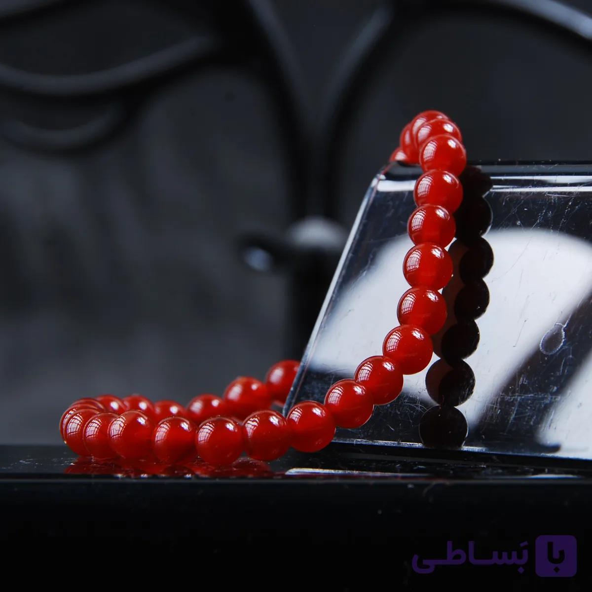 دستبند عقیق قرمز 3.25 گرم (سایز 6) — تصویر 1
